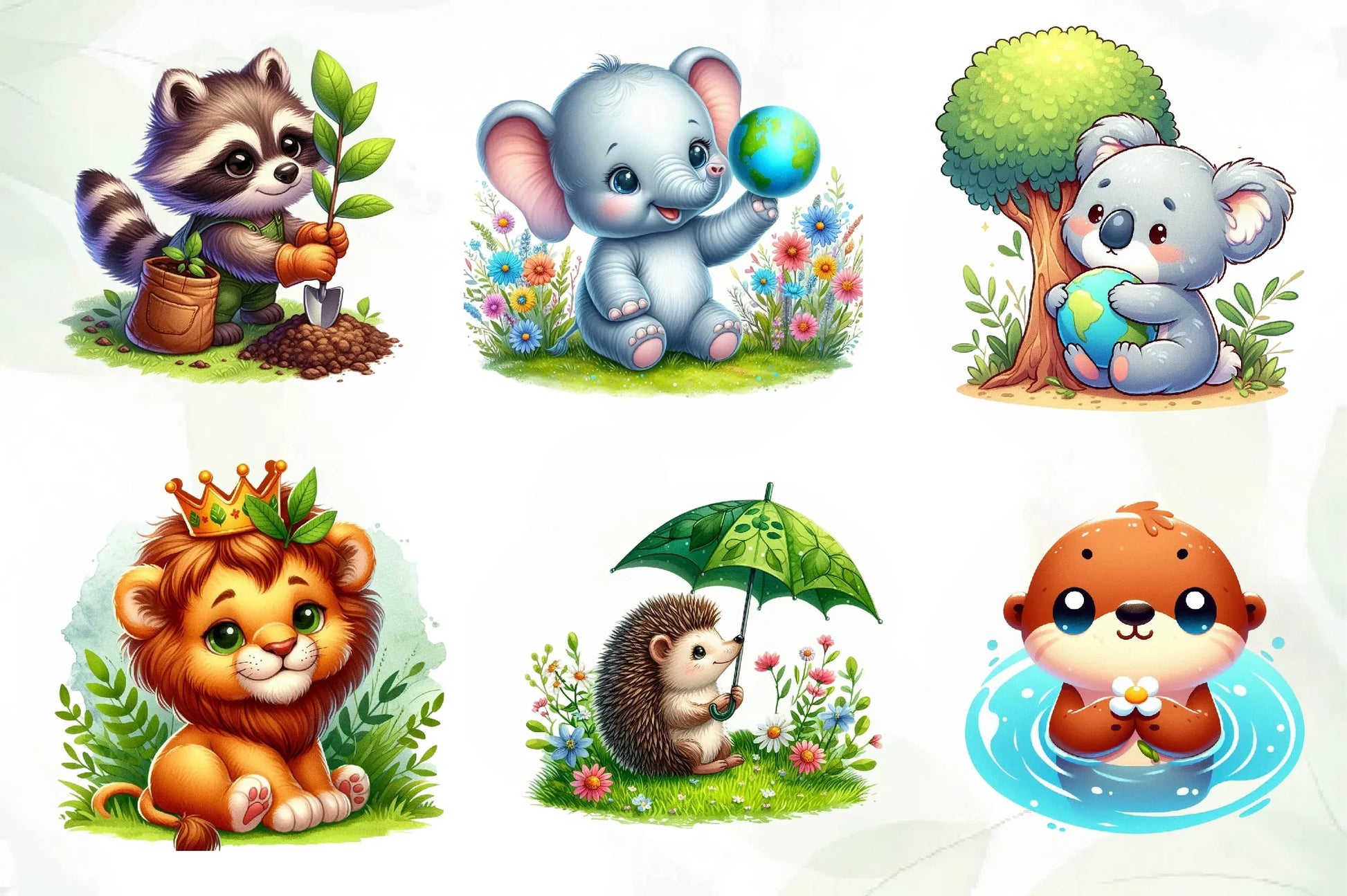 Earth Day Animals Wildlife Clipart Bundle - CraftNest - Digital Crafting and Art
