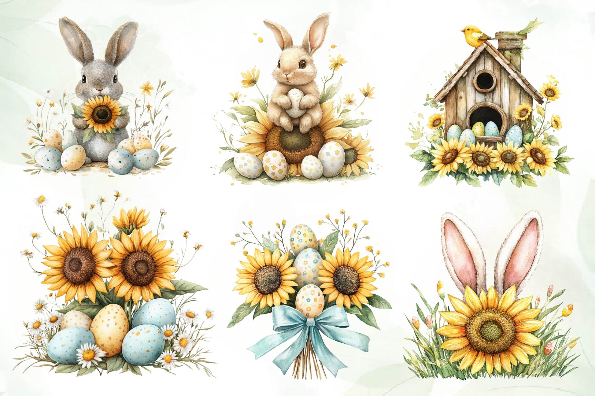 Easter Sunflowers Clipart Bundle - CraftNest - Digital Crafting and Art