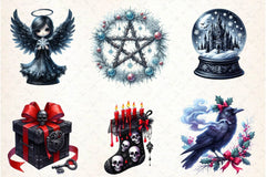 Mystical Gothic Christmas Clipart Bundle - CraftNest - Digital Crafting and Art