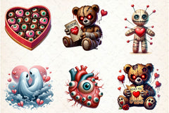 Creepy Valentines Clipart Bundle - CraftNest - Digital Crafting and Art