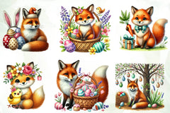 Easter Fox Clipart Bundle - CraftNest - Digital Crafting and Art