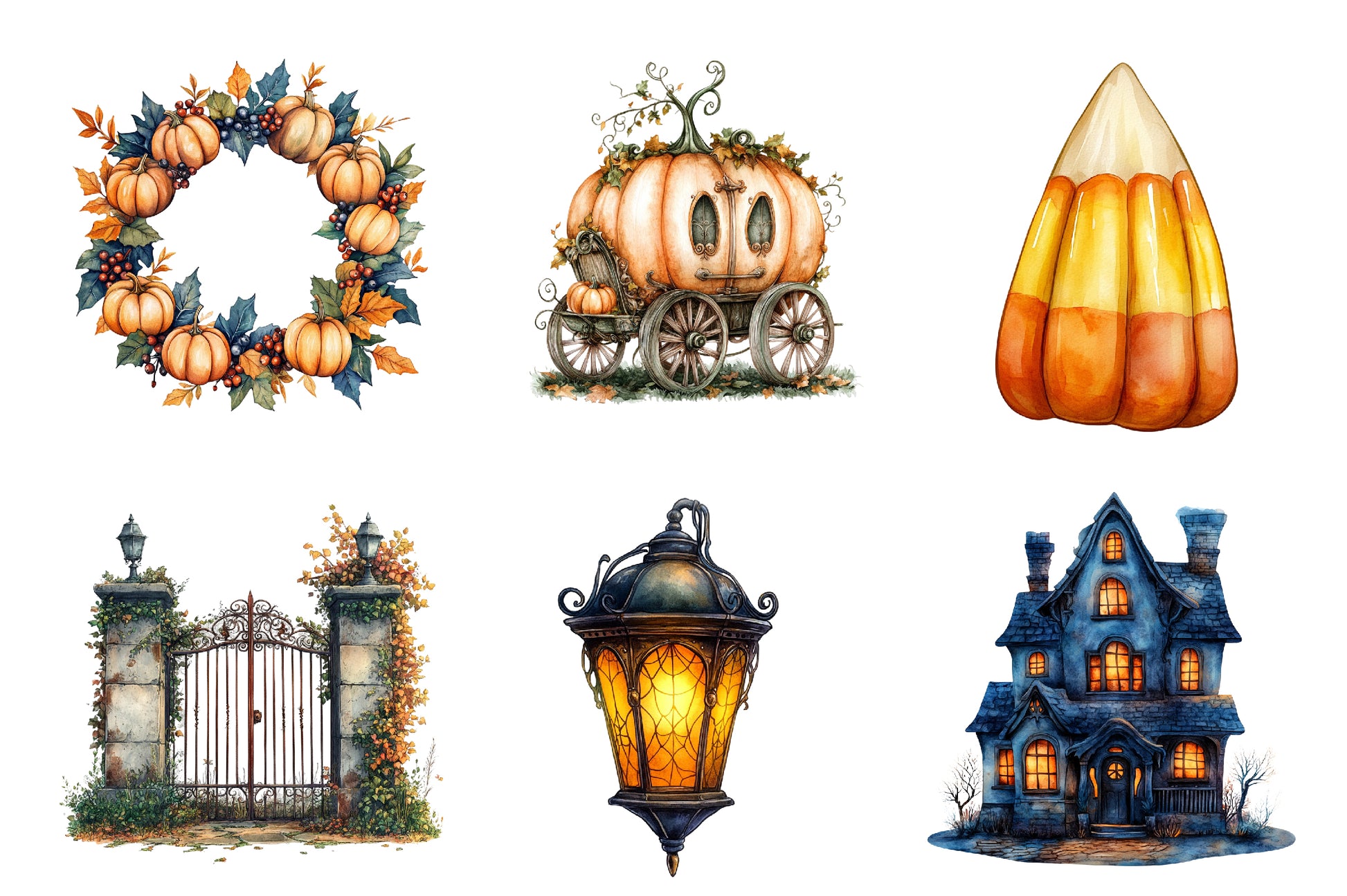 Antique Halloween Clipart Bundle - CraftNest - Digital Crafting and Art