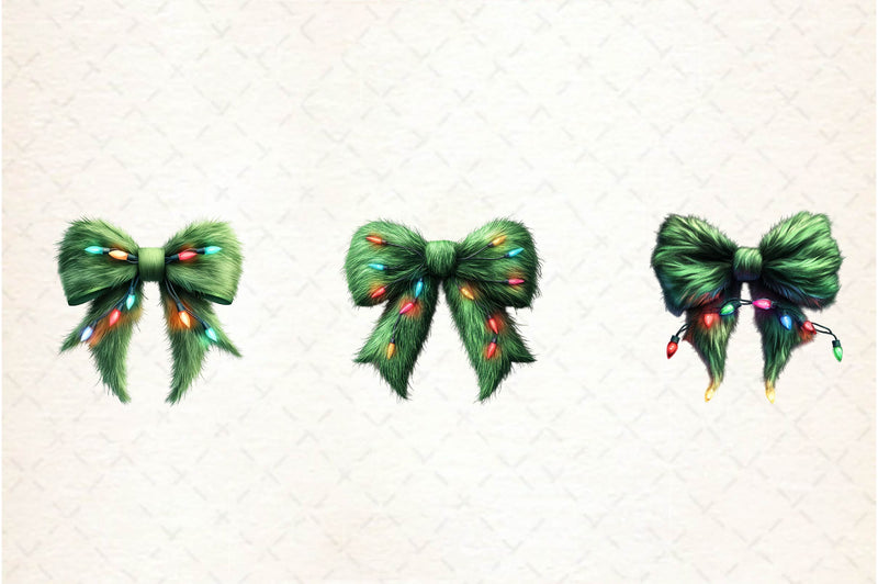 Green Grinch Coquette Bow Clipart Bundle - CraftNest - Digital Crafting and Art