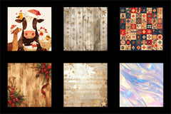 Country Christmas Digital Paper - CraftNest - Digital Crafting and Art