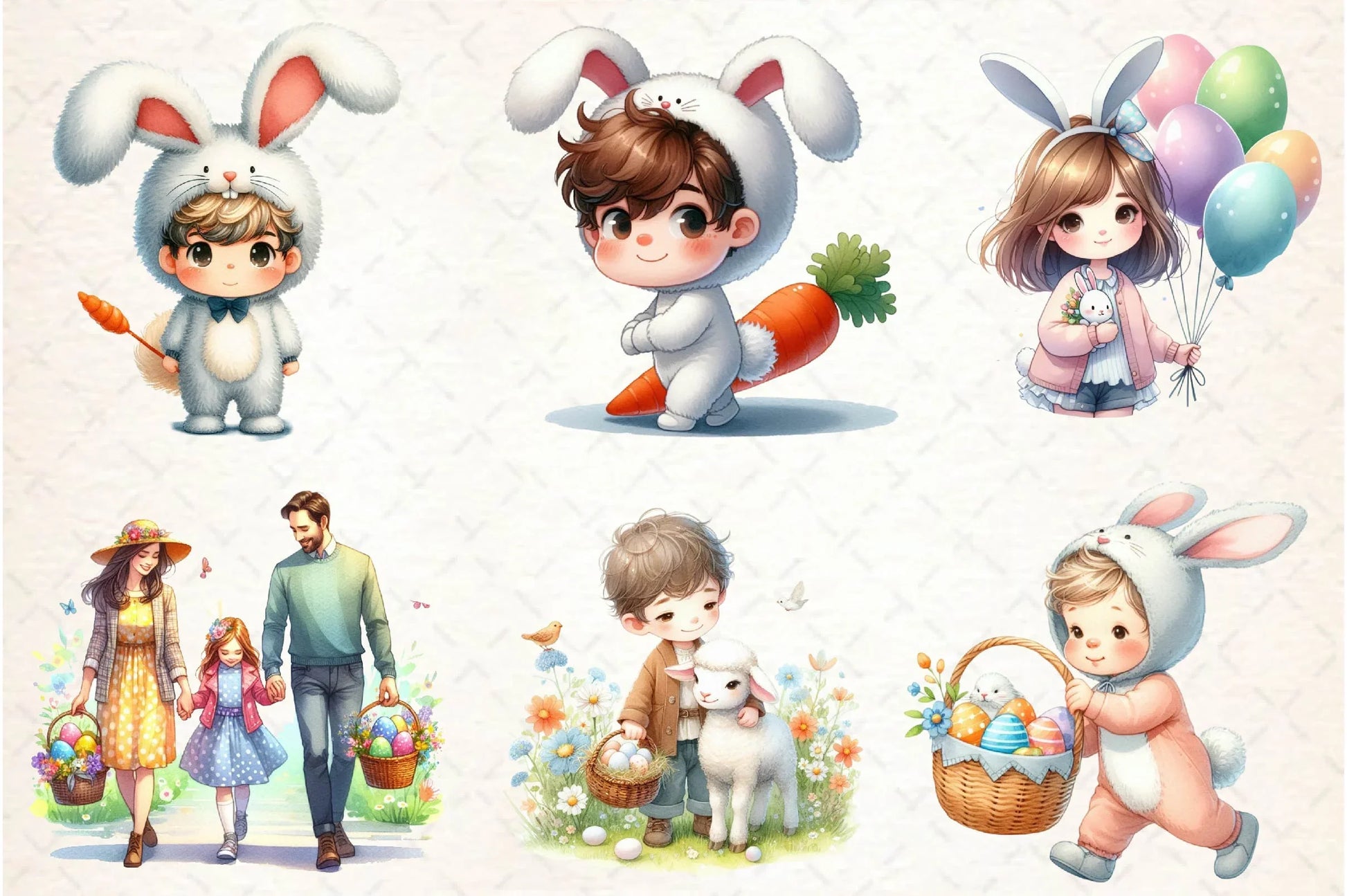 Easter Day Character Clipart Bundle - CraftNest - Digital Crafting and Art