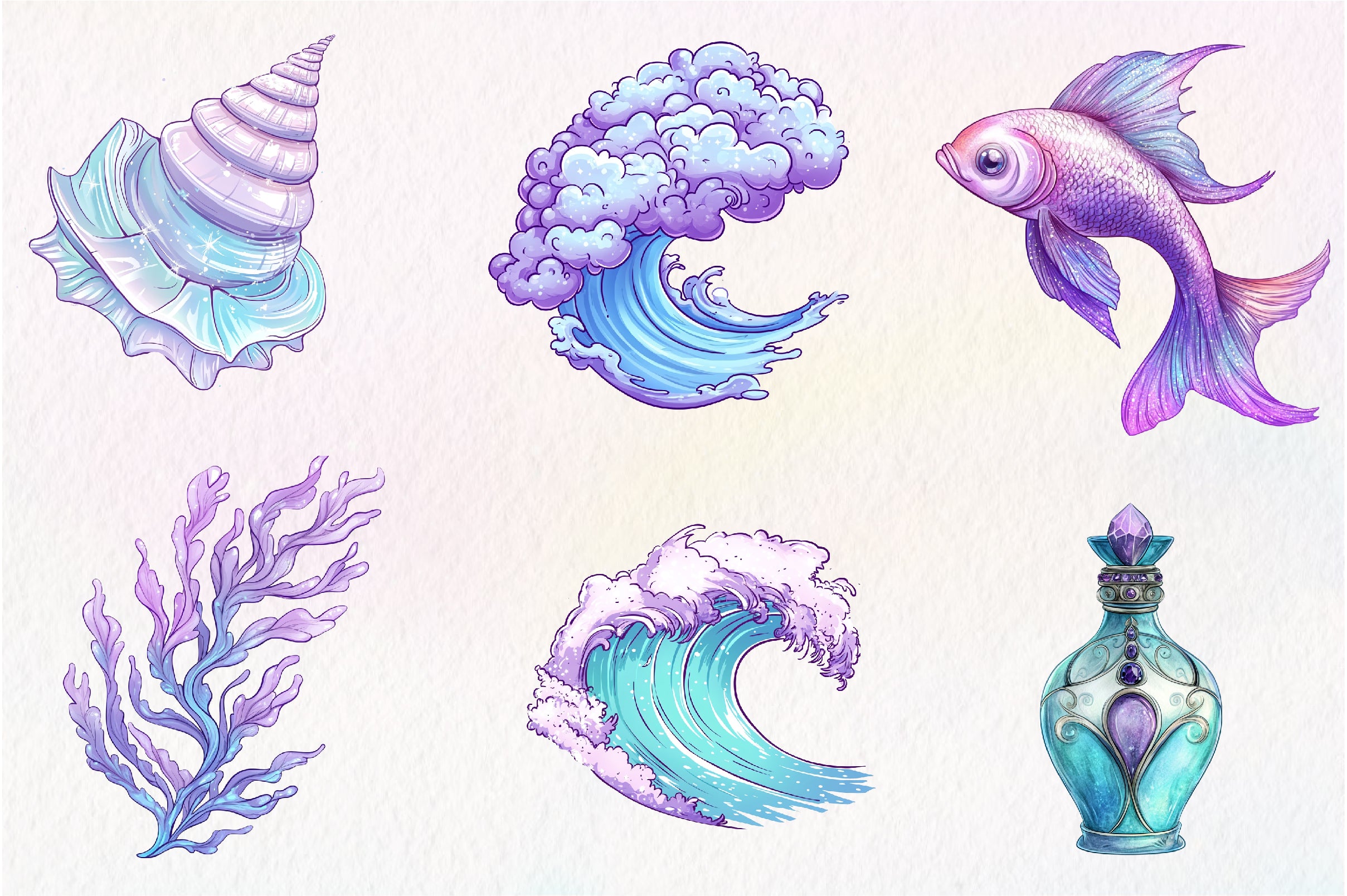The Magical Ocean Clipart Bundle - CraftNest - Digital Crafting and Art