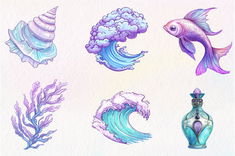 The Magical Ocean Clipart Bundle - CraftNest - Digital Crafting and Art