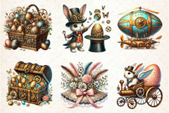 Steampunk Easter Clipart Bundle - CraftNest - Digital Crafting and Art