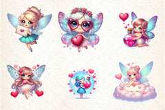 Chibi Valentine Fairy Clipart Bundle - CraftNest - Digital Crafting and Art
