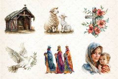 Easter Nativity Scene Clipart Bundle - CraftNest - Digital Crafting and Art