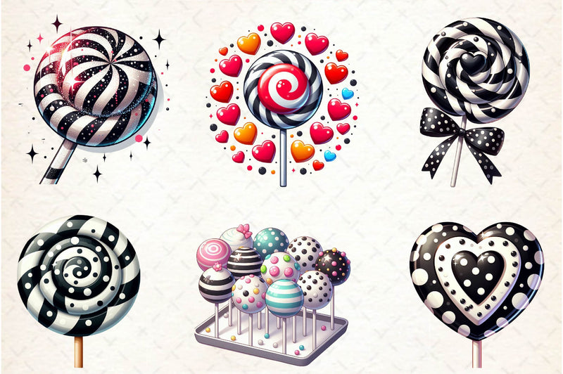 Valentine Lollipops Clipart Bundle - CraftNest - Digital Crafting and Art
