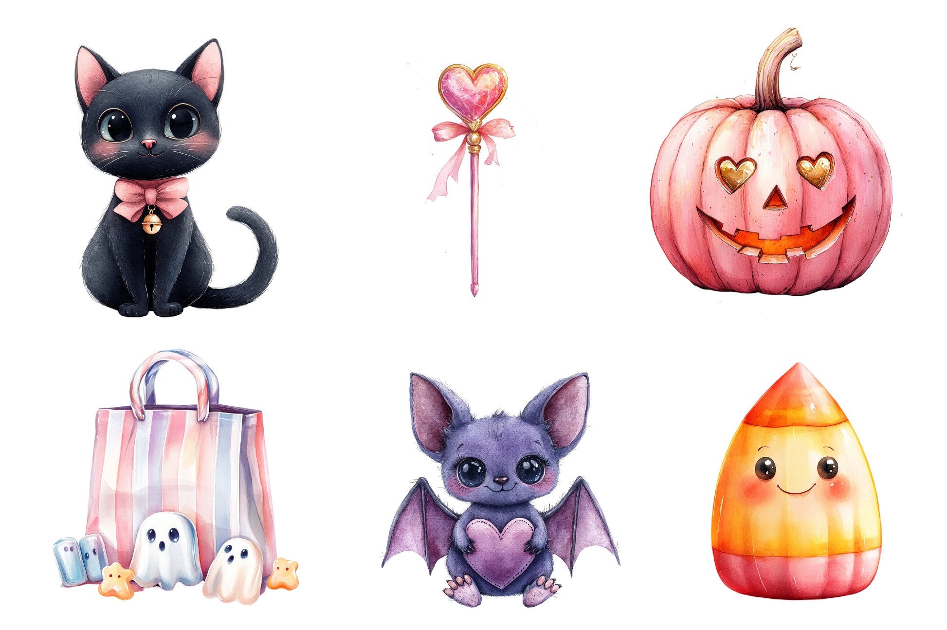Charm Pink Halloween Clipart Bundle - CraftNest - Digital Crafting and Art