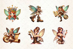 Steampunk Fairy Clipart Bundle - CraftNest - Digital Crafting and Art