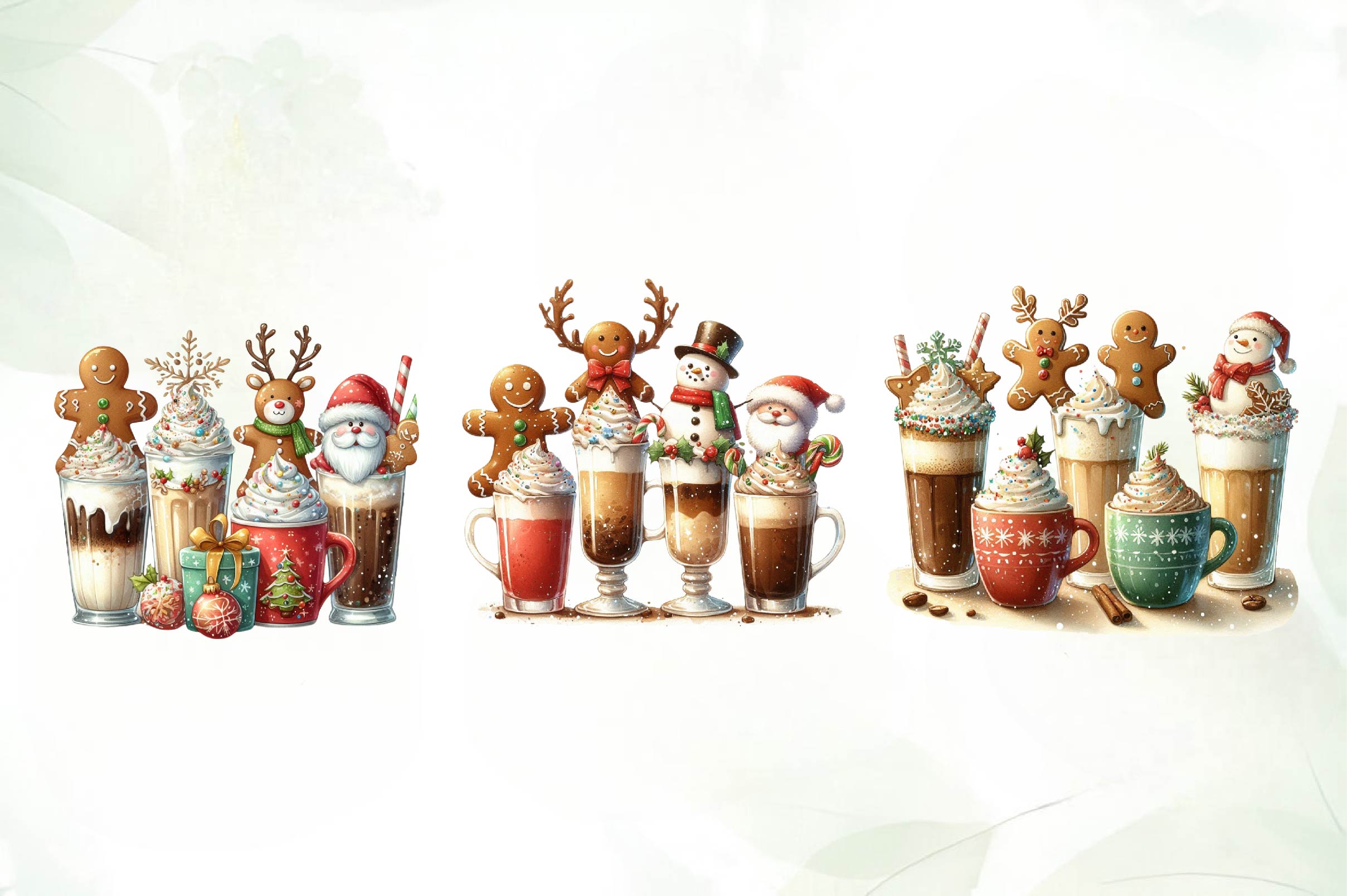 Christmas Gingerbread Coffee Clipart Bundle - CraftNest - Digital Crafting and Art