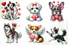 Dogs Cupid Valentines Day Clipart Bundle - CraftNest - Digital Crafting and Art