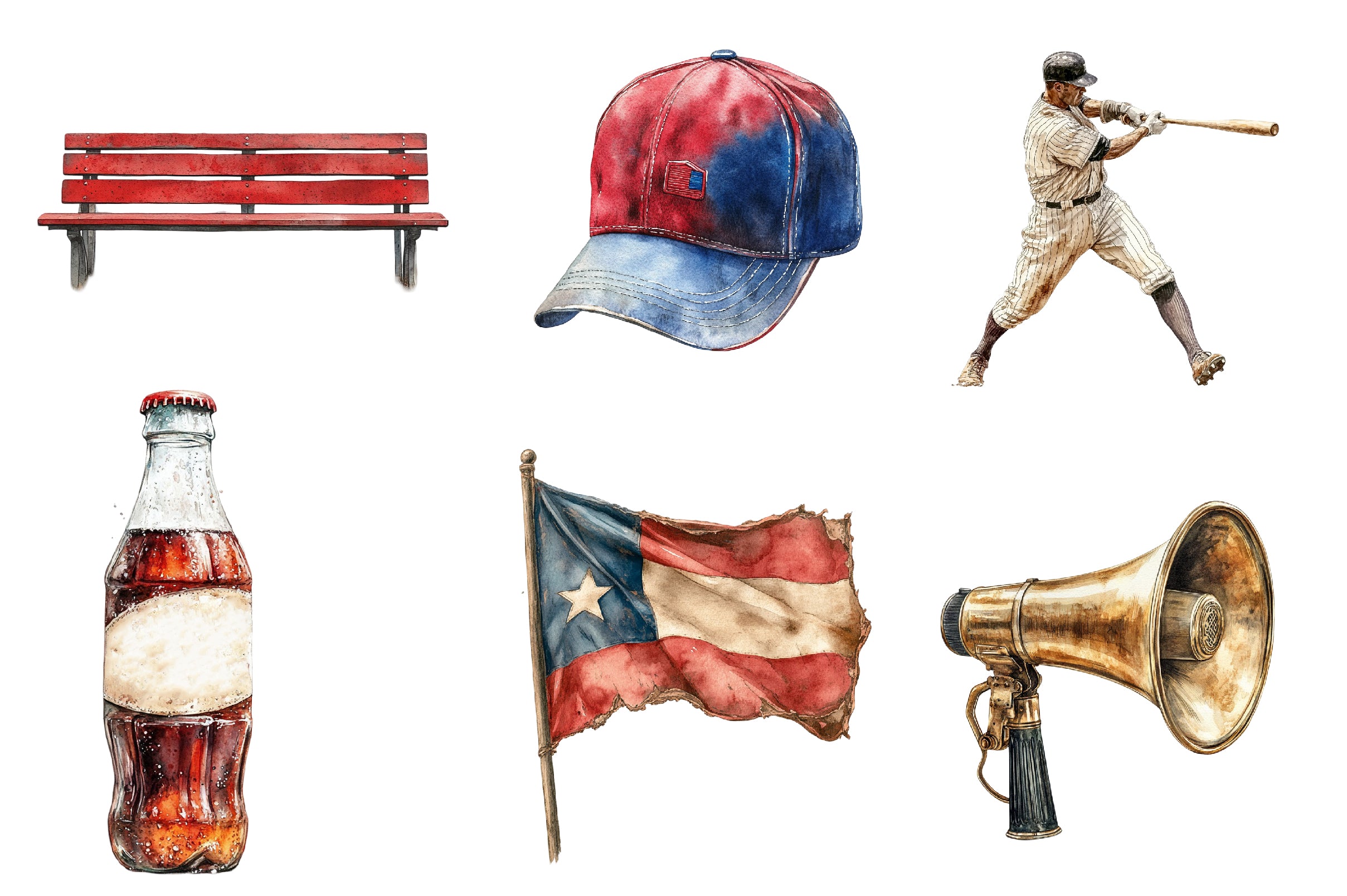 Vintage Baseball Game Day Clipart Bundle - CraftNest - Digital Crafting and Art