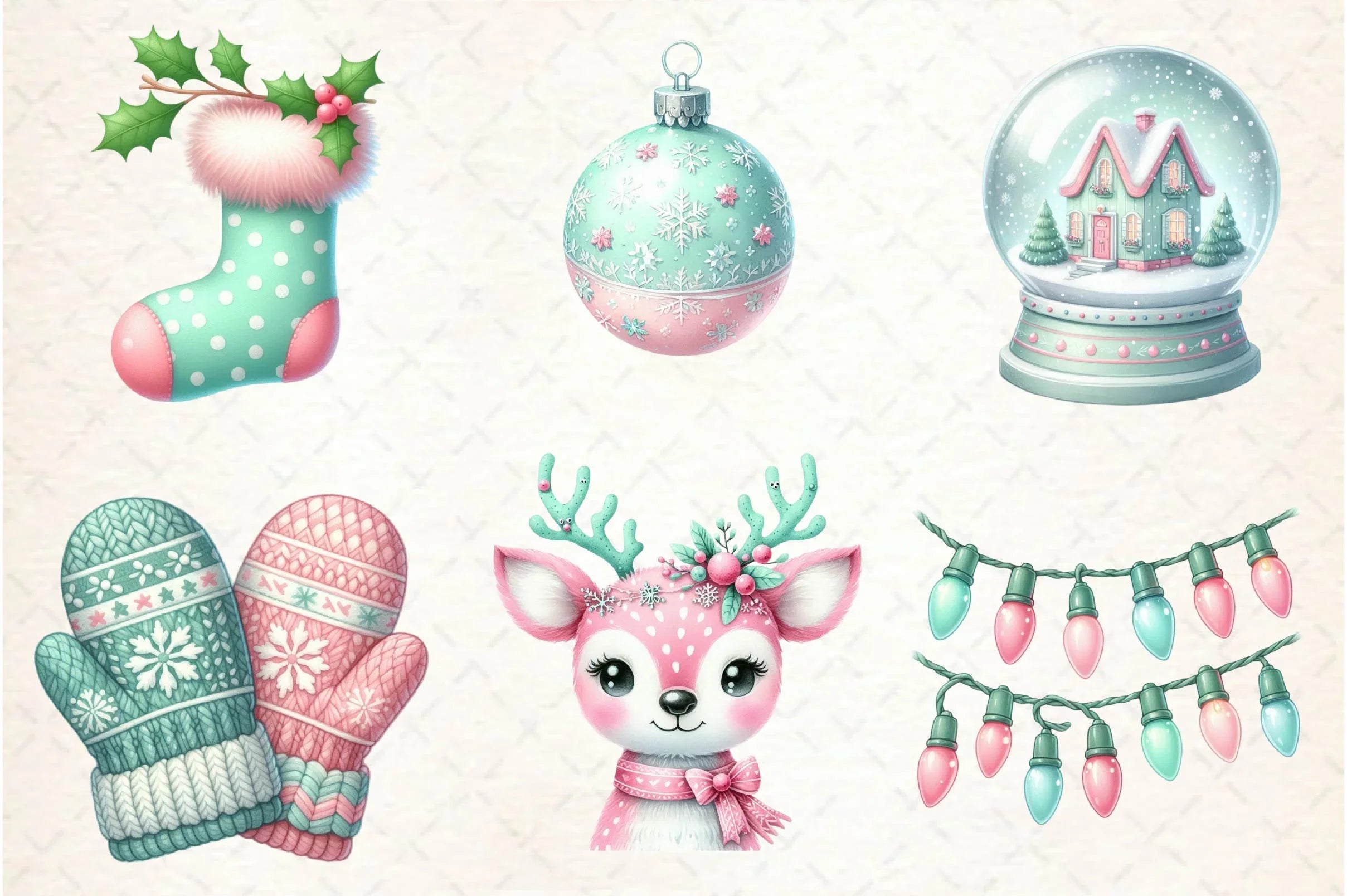 Mint Christmas Clipart Bundle - CraftNest - Digital Crafting and Art