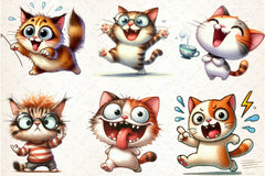 Funny Black Cats Crazy Cat Clipart Bundle - CraftNest - Digital Crafting and Art