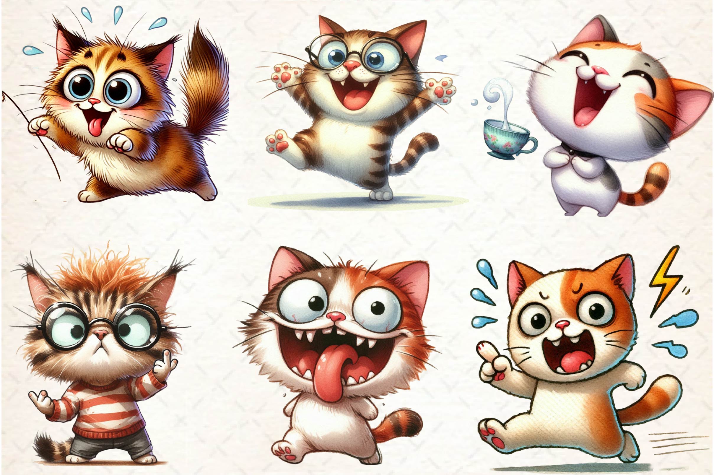 Funny Black Cats Crazy Cat Clipart Bundle - CraftNest - Digital Crafting and Art