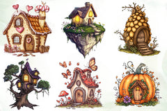 Fairy House Clipart Bundle - CraftNest - Digital Crafting and Art