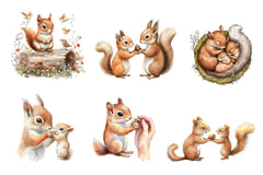 Squirrel & Baby Clipart Bundle - CraftNest - Digital Crafting and Art