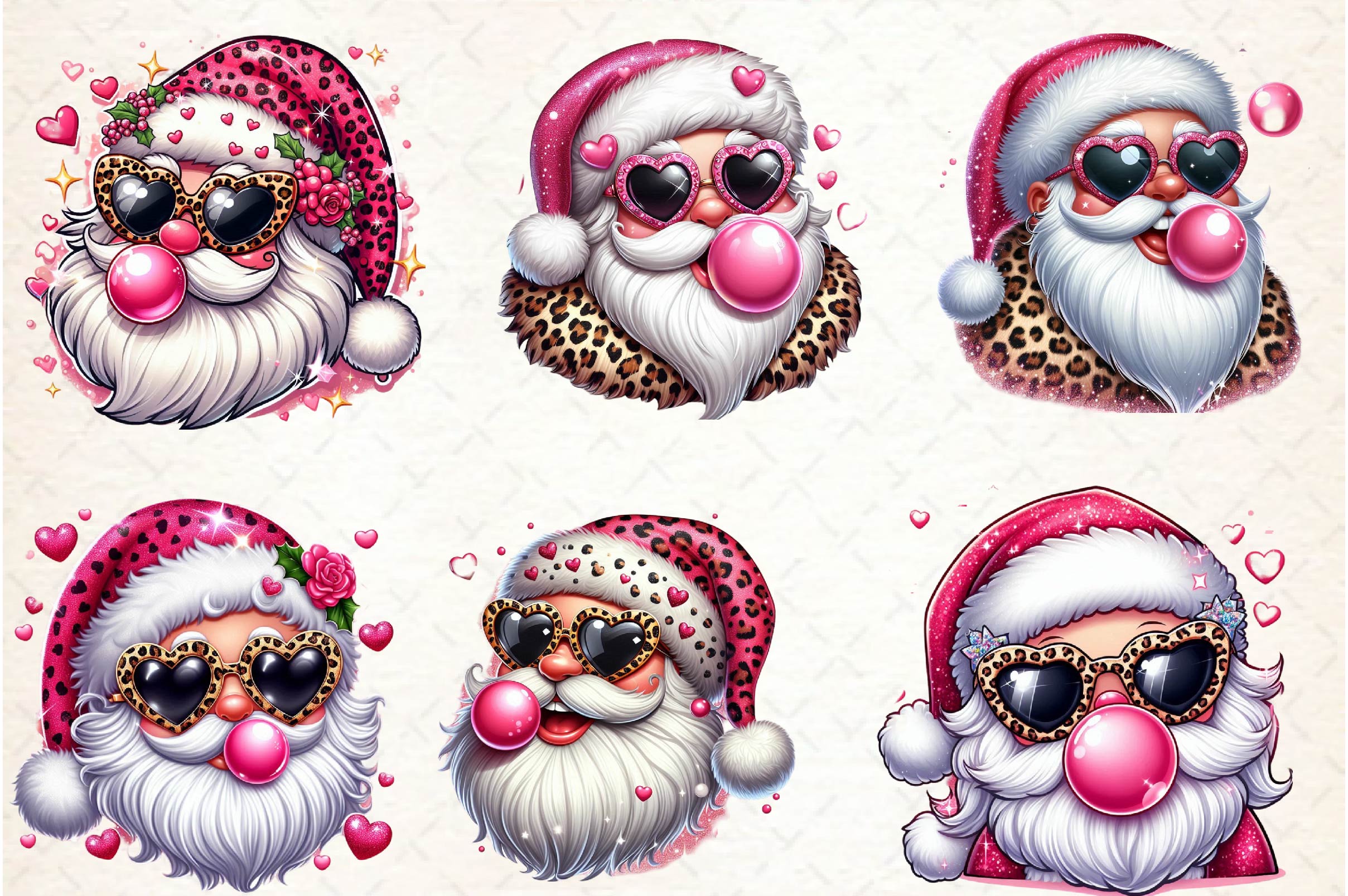 Christmas Santa Claus Digital Art Clipart Bundle - CraftNest - Digital Crafting and Art