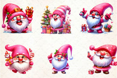 Funny Christmas Gnomes Clipart Bundle - CraftNest - Digital Crafting and Art