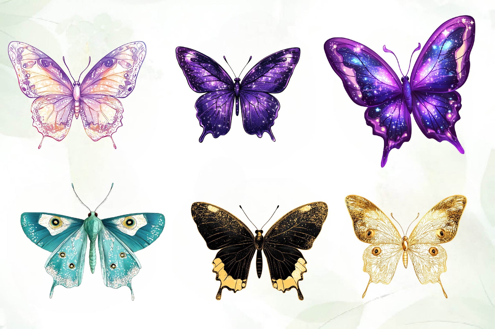 Glitter Butterfly Clipart Bundle - CraftNest - Digital Crafting and Art