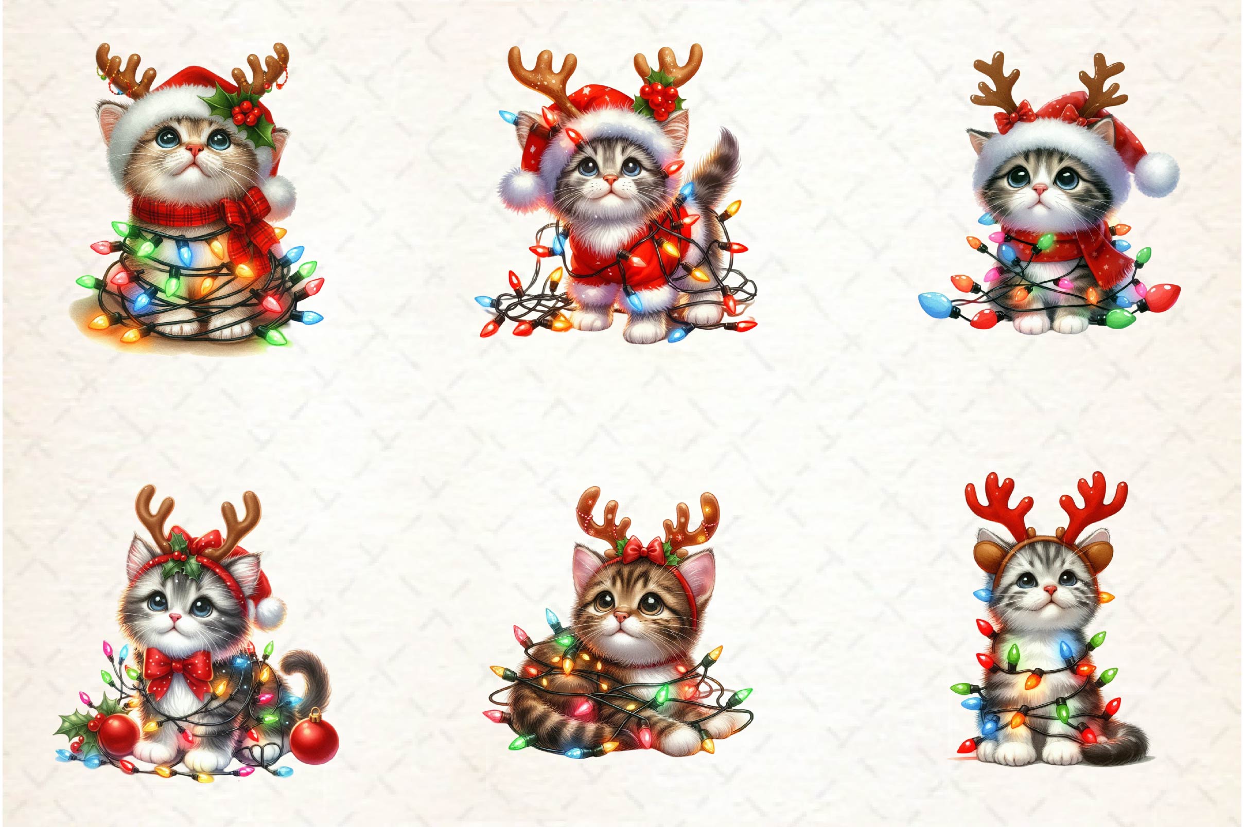 Christmas Kitty Clipart Bundle - CraftNest - Digital Crafting and Art