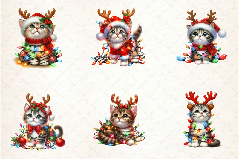 Christmas Kitty Clipart Bundle - CraftNest - Digital Crafting and Art