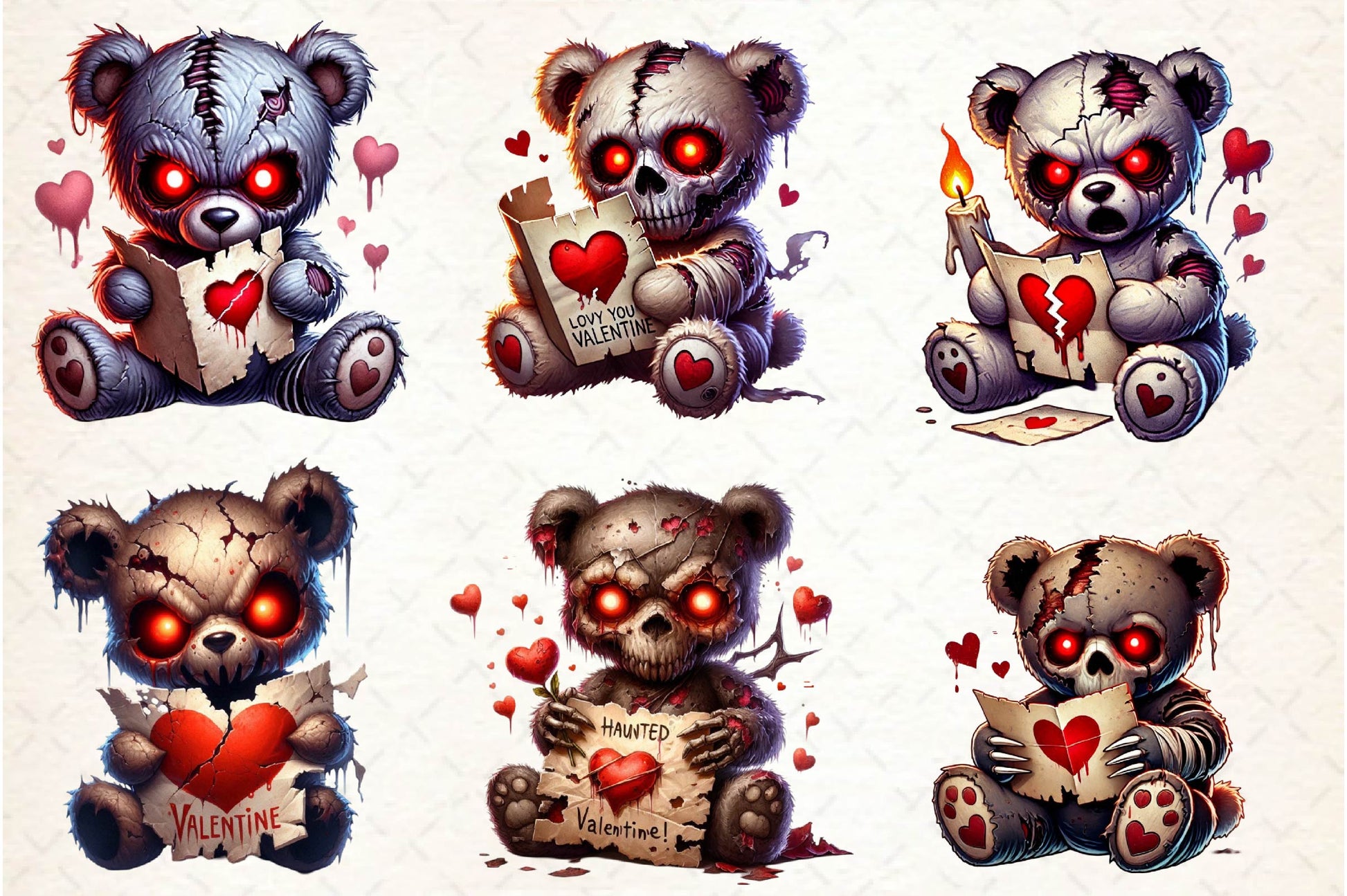 Haunted Teddy Bear Clipart Bundle - CraftNest - Digital Crafting and Art