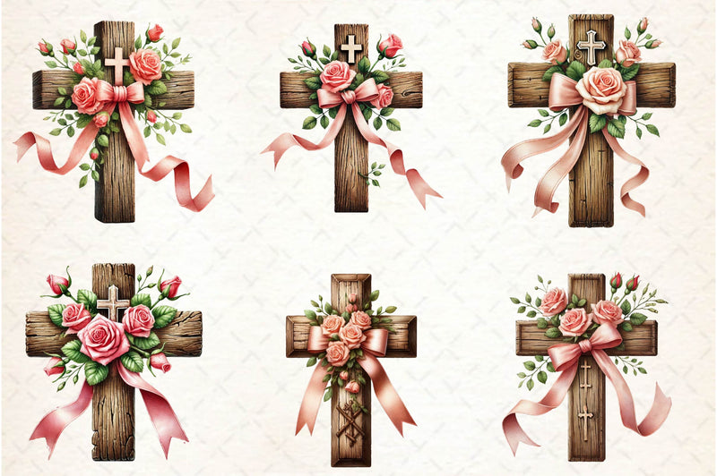 Valentine Cross Clipart Bundle 1 - CraftNest - Digital Crafting and Art