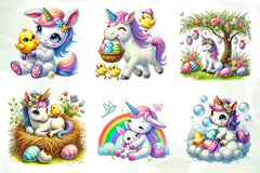 Newborn Unicorn Easter Day Clipart Bundle - CraftNest - Digital Crafting and Art