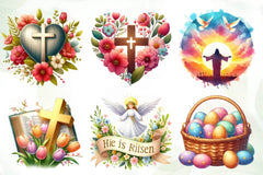 Pastel Christian Easter Clipart Bundle - CraftNest - Digital Crafting and Art