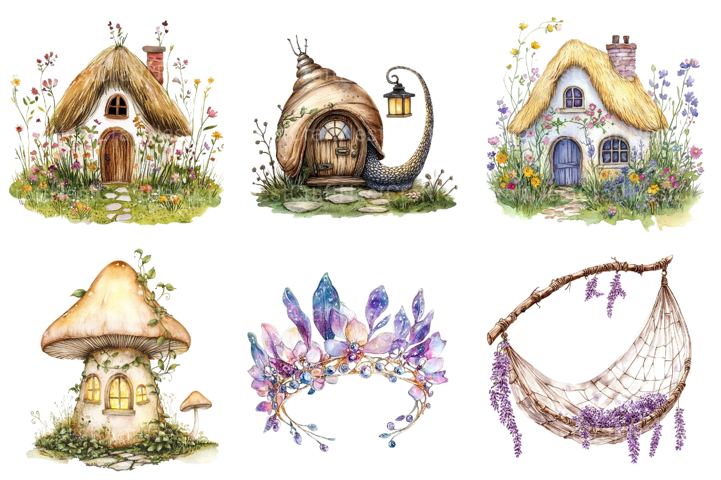 Fairy Garden Clipart Bundle - CraftNest - Digital Crafting and Art
