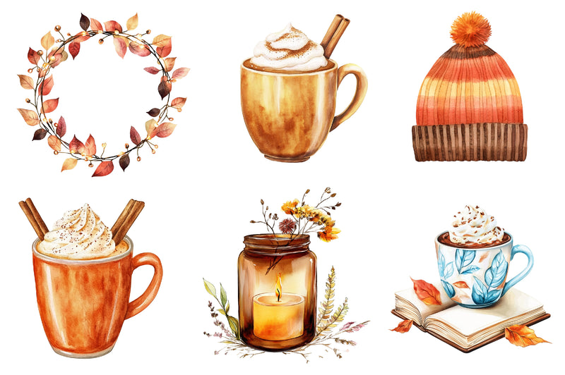 Cozy Autumn Clipart Bundle 2 - CraftNest - Digital Crafting and Art