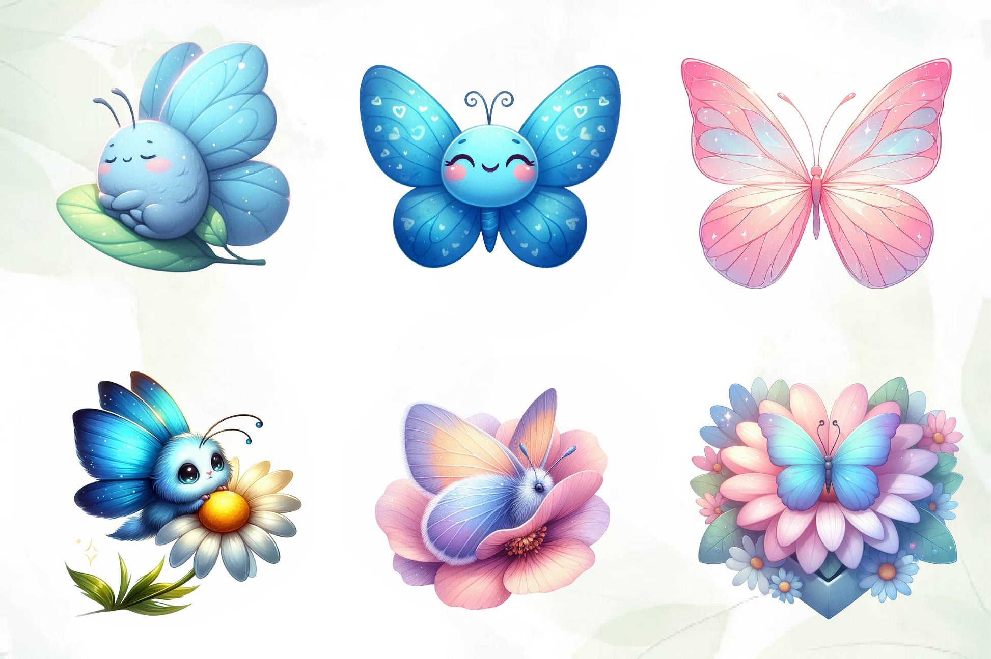 Adorable Butterfly Clipart Bundle - CraftNest - Digital Crafting and Art