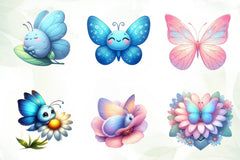 Adorable Butterfly Clipart Bundle - CraftNest - Digital Crafting and Art