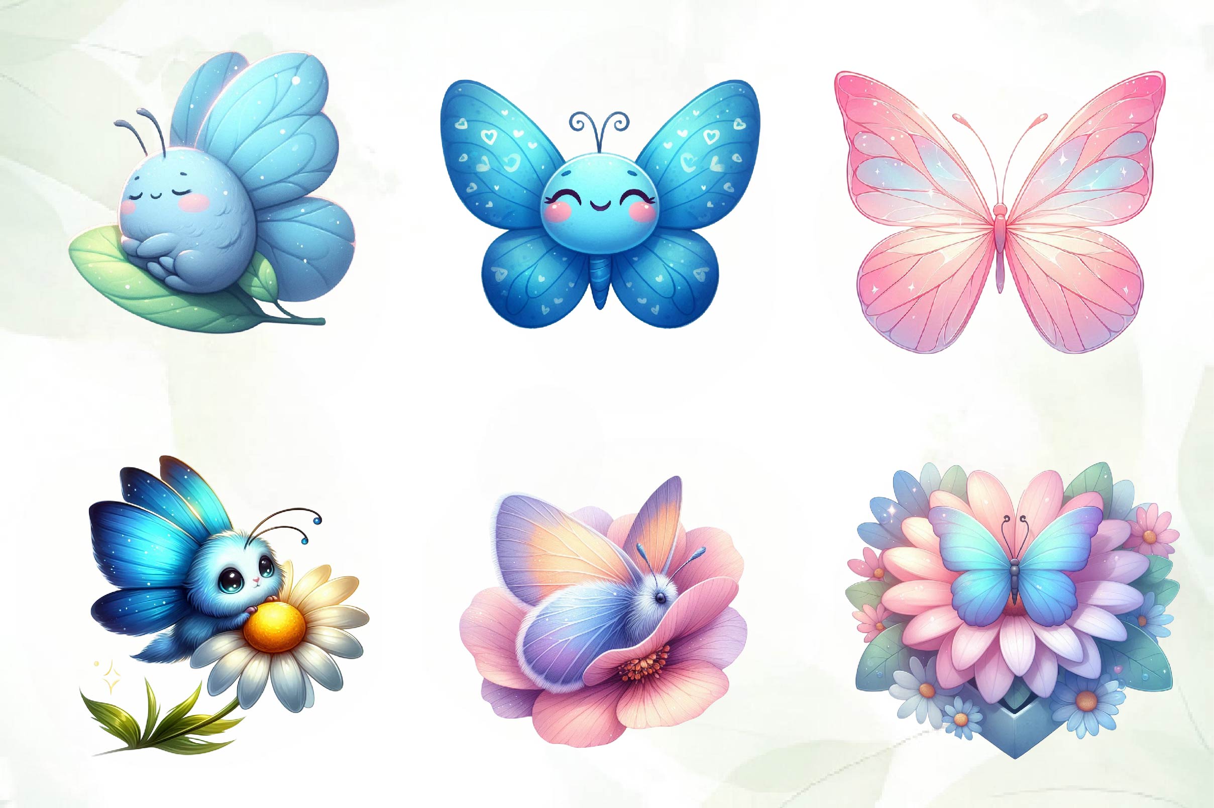 Adorable Butterfly Clipart Bundle - CraftNest - Digital Crafting and Art