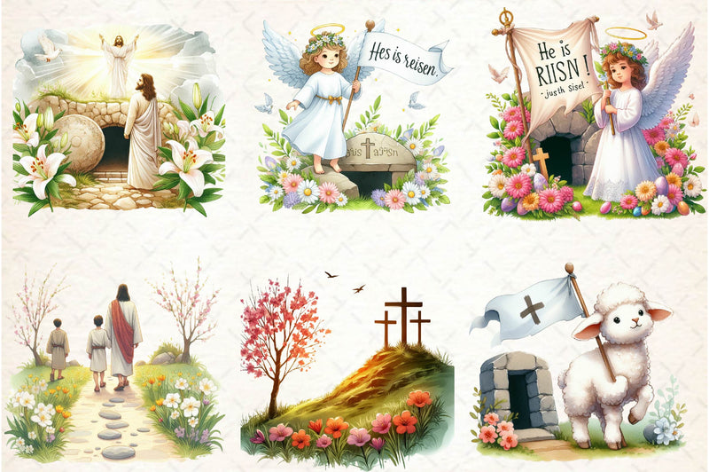 Easter Nativity Scene Clipart Bundle 1 - CraftNest - Digital Crafting and Art