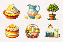 Summer Lemons Clipart Bundle - CraftNest - Digital Crafting and Art