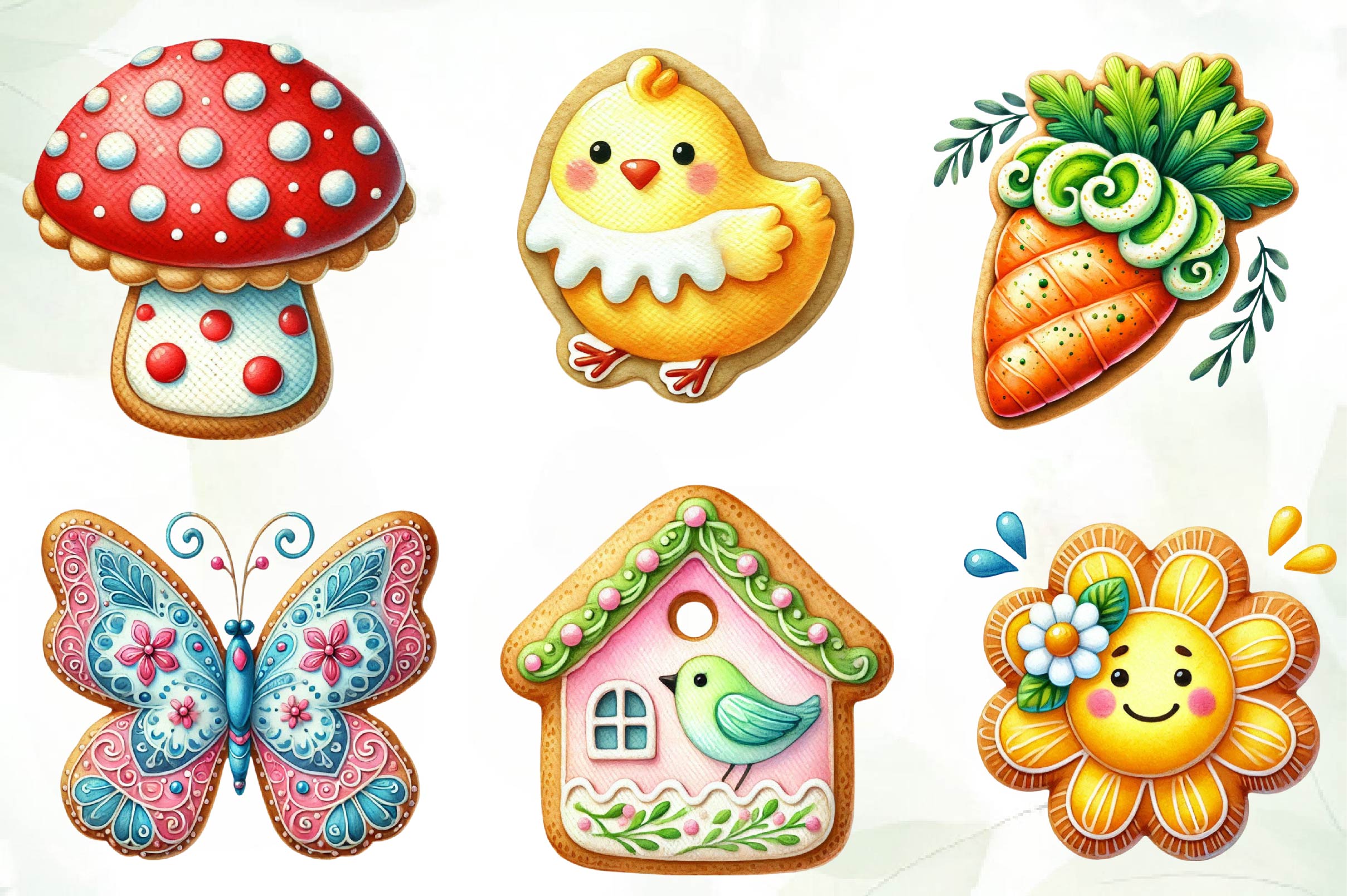 Spring Biscuits Clipart Bundle - CraftNest - Digital Crafting and Art