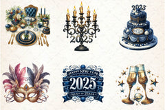 Victorian New Year 2025 Clipart Bundle - CraftNest - Digital Crafting and Art
