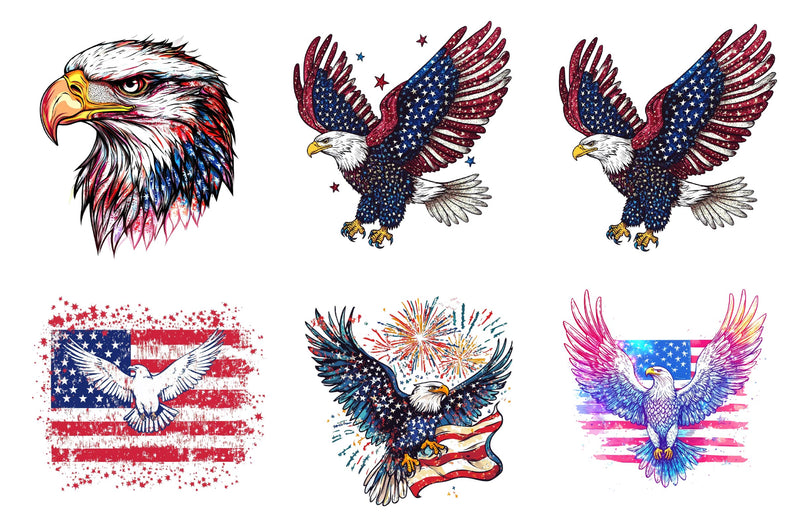 Usa Eagle & Fireworks Clipart Bundle - CraftNest - Digital Crafting and Art