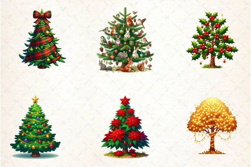 Christmas Tree Clipart Bundle 3 - CraftNest - Digital Crafting and Art