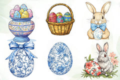 Easter Chinoiserie Clipart Bundle - CraftNest - Digital Crafting and Art