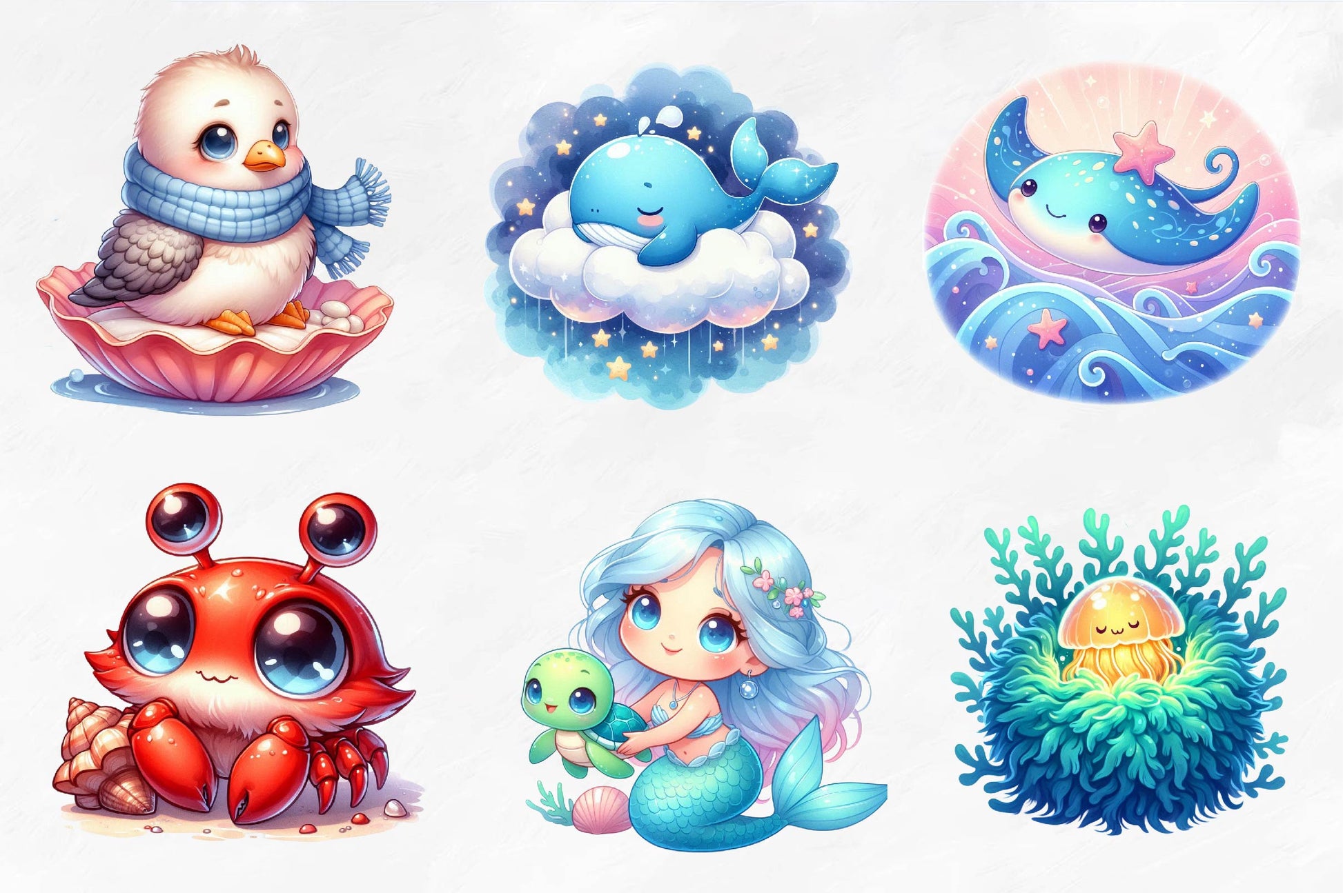 Nursery Decor Undersea Clipart Bundle - CraftNest - Digital Crafting and Art