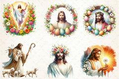 Cute Easter Jesus Clipart Bundle 1 - CraftNest - Digital Crafting and Art