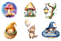 Cozy Magic Fairy Forest Witch Clipart Bundle 1 - CraftNest - Digital Crafting and Art