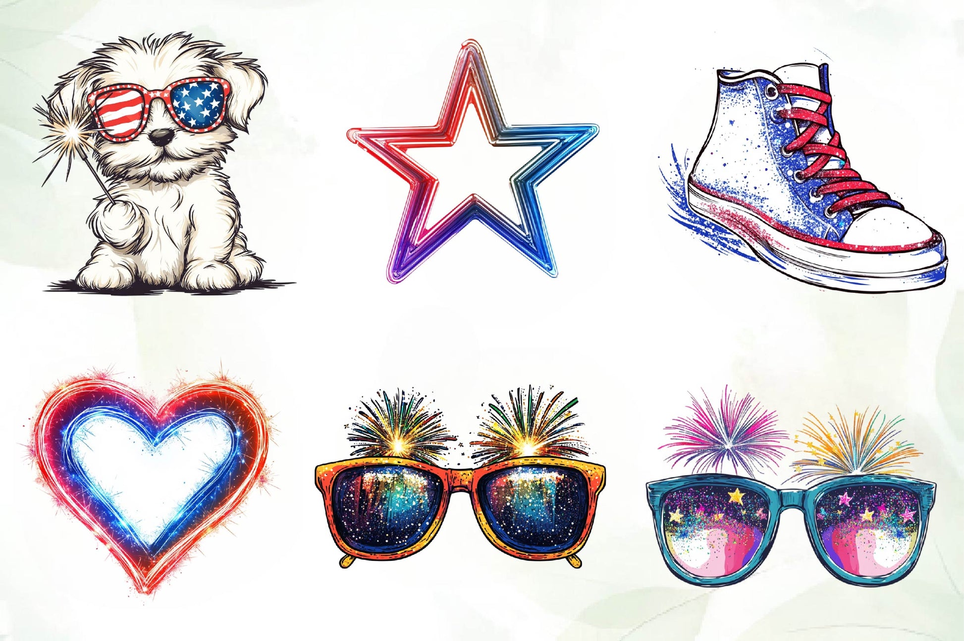 Glitter & Fireworks 4th Of July Clipart Bundle - CraftNest - Digital Crafting and Art